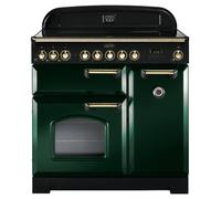 Rangemaster Classic Deluxe CDL90ECRG/B 90cm Green & Brass Ceramic Range Cooker