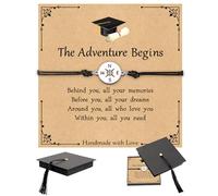 CDLong Class of 2026 Graduation Gifts with Cap Box, Her/Him 2026 Graduation Decors, Adjustable Unisex Compass Bracelet for High School Primary Middle College Grads, Inspirational Gifts for Friend