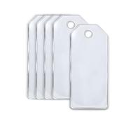 CDM Supply Flex Tag, 50 Pack, Clear Flexible Key Tags, Reusable Key Labels, Ultra Thin Identifiers for Keys, Luggage, Inventory, Merchandise Labeling Tagging