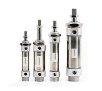 CDM2B CM2B16/20/25/32/40 Series Stainless Steel Magnetic Ring 25-500mm Stroke Double Acting Mini Pneumatic Air Cylinder(Stroke 100mm,Bore 40mm)