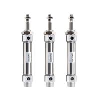 CDM2KB20mm Type Stainless Steel Magnetic Ring 25-500mm Stroke Double Acting Mini Pneumatic Air Cylinder 1Pcs(Stroke 150mm)