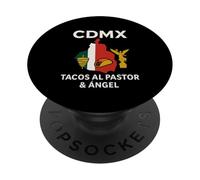 CDMX Tacos Al Pastor And Angel Mexico City Pride PopSockets Adhesive PopGrip