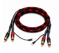 CDPMWVC Phono RCA Cable OFC Ground Wire Gold-Plated 3.3FT for Turntable