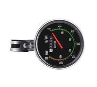 CDQL Analog Bicycle Speedometer, Mechanical Odometer, Black, Bike Computer, Cycling Stopwatch, Handlebar Mount, Buttons