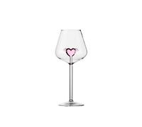 CDQL Romantic Heart Shaped Crystal Red Wine Glasses - Pink Lover Heart Wine Glasses - Creative Red Wine Glass Cocktail Glass Wine Goblets - for Bar Wedding and Valentine Day Parties (2)