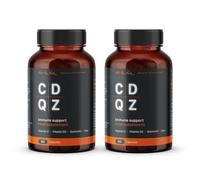 CDQZ - Quercetin, Zinc, Vitamin C, Vitamin D3 - Immune Support - 120 Capsules - Plastic-Free compostable Plant-Based Packaging - Pack of 2