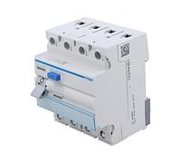 CDS440D RCD Switch lRated: 40A IDiff: 30mA Surge Current: 250A Pole: 3+N HAGER