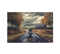 CDSASHCA A Man On A Motorcycle 1000 Piece of Adult Wooden Puzzle - Artistic Challenge,for Jigsaw Collectors,Relieve Stress,Enjoy The Solving Process，Gift for Motorcycle Lovers