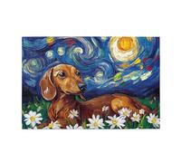 CDSASHCA Puzzle 1000 Pieces, Dachshunds Under The Bright Stars, Colorful Wooden Puzzles, Suitable for Puzzle Lovers to Relax and Display, Relieve Stress, The First Choice