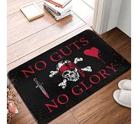 CDSS Bar Man Cave Decor Pirate No Guts No Glory Doormat Room Door Decor Cool Rugs(65X90CM)