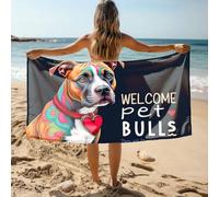 CDSS Bathroom Towels Welcome Pet Bulls: Steal Your Heart Bath Towel Beach Towels Oversized Bathroom Towels