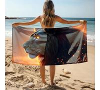 CDSS Black Hand Towels Golden Glow: The Majestic Lion'S Tale Bath Towel Cotton Bath Towels Hair Towel