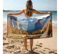 CDSS Black Hand Towels Sheep Grazing In The Valley Of Autumn Bath Towel Yoga Towel Yoga Mat Towel