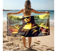 CDSS Cotton Towels Modern Twist On Mona Lisa: Sunglasses And Nature Bath Towel Bath Towels Set White Hand Towels For Bathroom