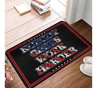 CDSS Farm Bath Mat Nobody Cares Work Harder Mat Dorm Room Accessories Stuff For Bedroom(65X90CM)