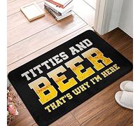 CDSS Farm Bath Mat Titties And Beer That'S Wdd I'M Here Mat Dorm Room Accessories Stuff For Bedroom(50X80CM)