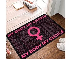 CDSS Farm Kitchen Rug My Body Choice Women'S Rights Doormat Winter Welcome Mat Home Decor For Men(65X90CM)