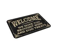 CDSS Front Door Mats Outdoor Large We Hope You Brought Wine And Dog Treats Mat Home Bar Accessories Indie Room Decor(50X80CM)