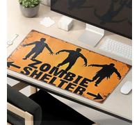 CDSS Funny Words Cap Zombie Shelter Sign: A Warning For The Living Mouse Pad Graphic Trucker Hat Birthday Gifts For Men