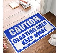 CDSS Knock Before Entering Door Sign Caution Blasting Area Keep Aways Mat Music Decor Welcome Mat Indoor Non Slip(50X80CM)