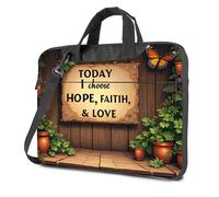 CDSS Laptop Backpacks Choosing Hope, Faith, And Love Today Laptop Bag Laptop Backpacks Black Bag(26x36cm)