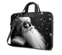 CDSS Laptop Backpacks Santa'S Gaze In Winter Wonderland Laptop Bag Laptop Backpacks Black Bag(29x38cm)
