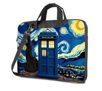 CDSS Laptop Bag For Women Starry Night With The Tardis Laptop Bag Laptop Backpack Laptop Backpack Women(29x38cm)