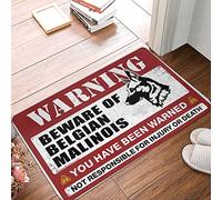 CDSS Man Cabe Decor Beware Of Belgian Malinois Doormat Funny Bar Decor Beer Decorations For Man Cave(50X80CM)