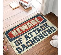 CDSS Man Cave Accessories And Decor Beware Of Attack Dachshund Rug Fall Front Door Mat Funny Gifts For Boss(65X90CM)