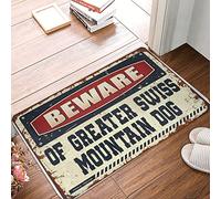 CDSS Man Cave Accessories And Decor Beware Of Greater Swiss Mountain Dog Doormat Fall Front Door Mat Funny Gifts For Boss(50X80CM)