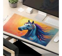 CDSS Mouse Pad Funny Work Colorful Horse With Feathers In Sunset Mouse Pad Funny Desk Accessories For Work Motivational Mouse