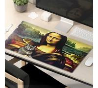 CDSS Mouse Pad Funny Work Leonardo'S Mona Lisa With A Feline Companion Mouse Pad Funny Desk Accessories For Work Motivational Mouse
