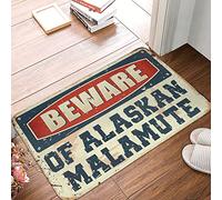 CDSS Outdoor Rug For Front Door Beware Of Alaskan Malamute Rug Gamers Accessories Fall Front Door Mat(40X60CM)