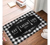 CDSS Outdoor Rug For Front Door Eat Laugh Live Rug Gamers Accessories Fall Front Door Mat(65X90CM)