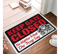 CDSS Outside Mats For Front Door Keep Gate Closed No Matter What The Frog Say Doormat Doors For House Back Yard Decorations(40X60CM)
