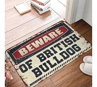 CDSS Personalized Welcome Mat Beware Of British Bulldog Rug Beach Decorations For Home Outdoor Doormats(50X80CM)