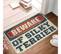 CDSS Rustic Bathroom Rugs Beware Of Silky Terrier Rug Patio Decor Front Doormat(50X80CM)