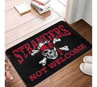 CDSS Rustic Bathroom Rugs Strangers Not Welcome Doormat Patio Decor Front Doormat(65X90CM)