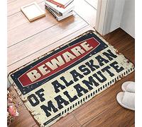 CDSS Shoe Mat Beware Of Alaskan Malamute Rug Bathroom Rug Sets Room Accessories For Men(50X80CM)