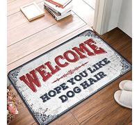 CDSS Small Door Mat Welcome Hope You Like Dog Hair Mat Spring Rug Outdoor Man Cave Accessories(65X90CM)