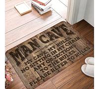 CDSS Spring Doormat Outdoor Entrance Man Cave Rules Rug Hot Cocoa Bar Decor Back Yard Decorations(65X90CM)