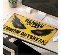 CDSS The Mouse Pad Funny Zombie Outbreak: Danger, Stay Away Mouse Pad Mousepad Gaming Fun Desk Accessories