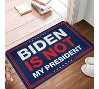CDSS Welcome Mats For Front Door Funny Biden Is Not My President Mat Outside Fall Decor Funny Bar Decor(50X80CM)
