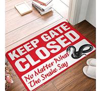 CDSS Welcome Mats Outdoor Fall Keep Gate Closed Noter What The Snake Say Rug Funny Door Mats For Front Door Funny Front Door Ma(40X60CM)