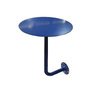 CDULOKLB Folding Cocktail Table Bar Height Round Bistro Pub Table 15.7in Vintage Metal Wall Mounted Rattan Style Bar Table for Kitchen Dining Living Room Party Decor Blue