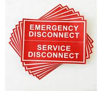 CDXHOME 12 Pack Reflective Emergency Disconnect Stickers, Night-Visible Solar Warning Labels NEC Compliant, 5"x 3.5" Waterproof Vinyl Decals for Electrical Panels, Breaker Boxes & PV Rapid Shutdown