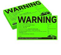 CDXHOME 50 Pcs Fluorescent Green Parking Violation Stickers - 8"x5" Super Sticky & Hard to Remove - High Visibility Towing Warning Labels for Private Parking Lot, Driveway