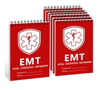 CDXHOME 6 Pack EMT Vital Signs Notepad - First Responder Medical Notebook for EMS, Paramedics & Nurses - Pocket-Sized Patient Vitals Log - Essential EMT Supplies & Gifts