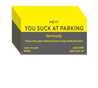 CDXHOME Bad Parking Cards - 100Pcs Funny Parking Violation Tickets - Lemon Yellow, 3.5 x 2 Inches