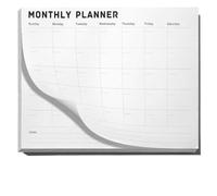 CDXHOME Monthly Planner Notepad - Undated 52 Sheets Desk Calendar, A4 (8"x11") Planning Pad for Office, Home, School, Fitness, Meal & Project Organization